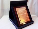 Dyplom drewniany 200x250 z paterą z grawerem, Certyfikat Urodzinowy, w etui, pion